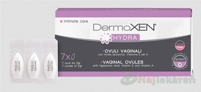 E-shop DermoXEN HYDRA vaginálne globule proti suchosti 7 kusov