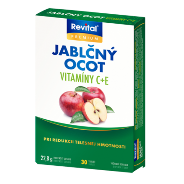 Revital Jablčný ocot, vitamín C, vitamín E 30 tbl