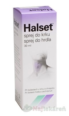 E-shop Halset sprej na bolesť do hrdla 30 ml
