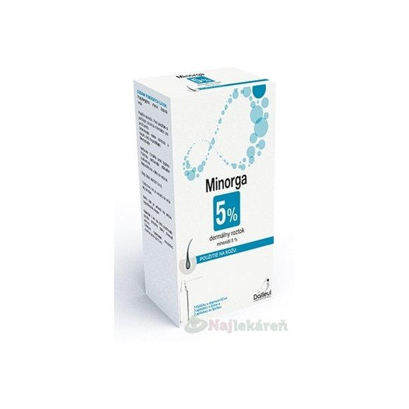 Minorga 5 % dermálny roztok 3x60ml