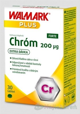 E-shop WALMARK Chróm Forte 200 µg s obsahom chrómu, 30 ks