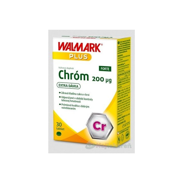 WALMARK Chróm Forte 200 µg s obsahom chrómu, 30 ks