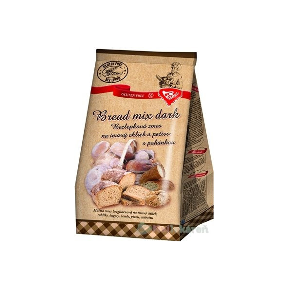 Liana Bread mix dark, bezlepková zmes na tmavé pečivo s pohánkou, 1000g