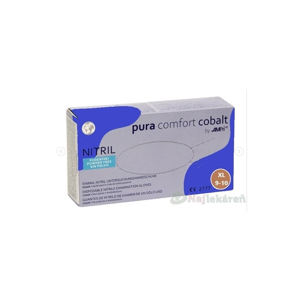 AMPri Pura Comfort Cobalt Nitrilové rukavice XL tmavomodré 100 ks