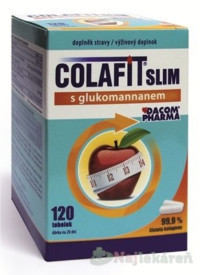 E-shop COLAFIT SLIM s glukomananom, prispieva k regulácii hmotnosti, 120 ks