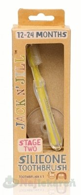 E-shop JACK N´JILL Silikónová zubná kefka s bezpečnostným štítom 1 ks