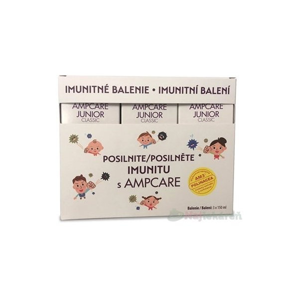 AMPCARE JUNIOR CLASSIC IMUNITNÉ BALENIE, sirup 3x150ml