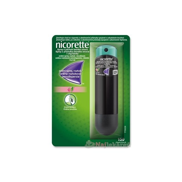 Nicorette Spray proti fajčeniu 13,2ml, lesné ovocie