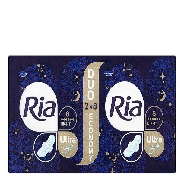 E-shop Ria Ultra Silk normal PLUS NIGHT DUOPACK hygienické vložky 2x8ks (16ks)