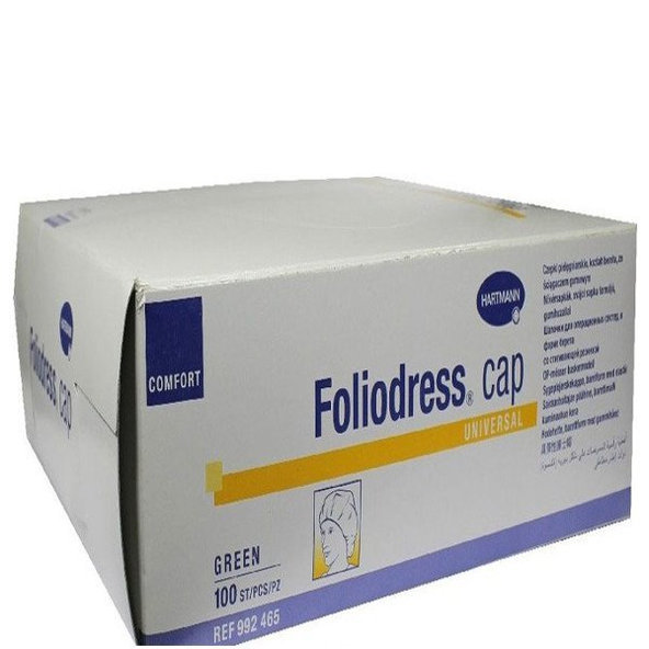 FOLIODRESS Cap Univerzal Grun čiapka operačná zelená 100 ks