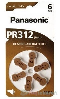 E-shop Panasonic PR312 batérie do načúvacích prístrojov 6ks
