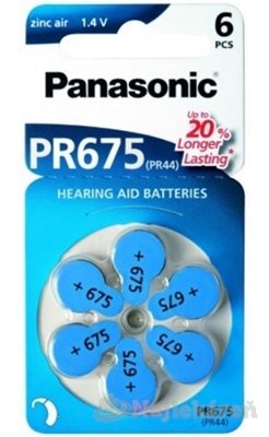 E-shop Panasonic PR675 batérie do načúvacích prístrojov 6ks