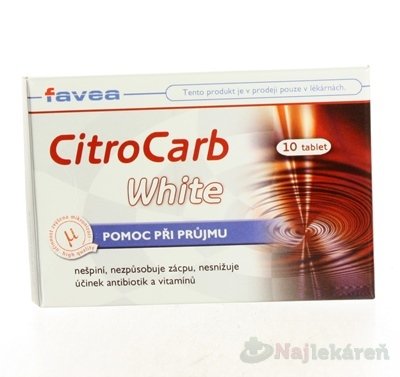 E-shop CitroCARB White na zníženie nadúvania a zmiernenie preháňania tbl 1x10 ks