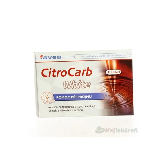 CitroCARB White na zníženie nadúvania a zmiernenie preháňania tbl 1x10 ks