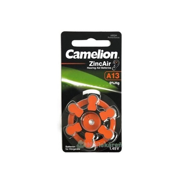 CAMELION ZincAir A13 batérie do načúvacích prístrojov, oranžová 6ks