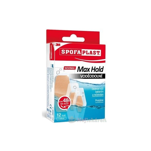 3M SPOFAPLAST č.191N Náplasti VODEODOLNÉ Max Hold 3 veľkosti, 12ks
