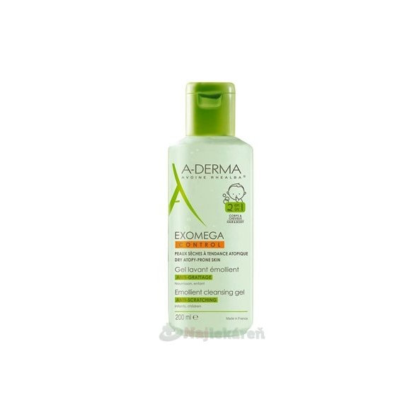 A-DERMA EXOMEGA CONTROL zvláčňujúci umývací gél 200ml