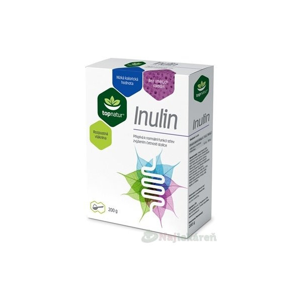 topnatur INULÍN prášok k normálnej funkcii čriev, rozpustná vláknina 1x200g