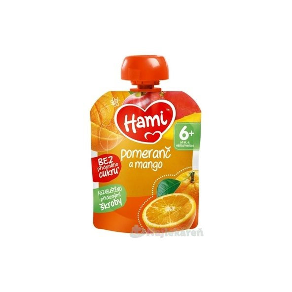 Hami ovocná kapsička príchuť Pomaranč a mango 90g