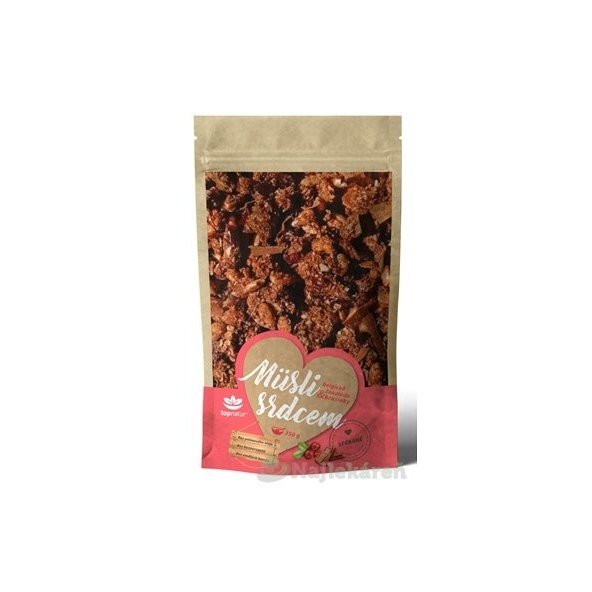 Topnatur Müsli srdcom Belgická čokoláda & brusnice  350 g