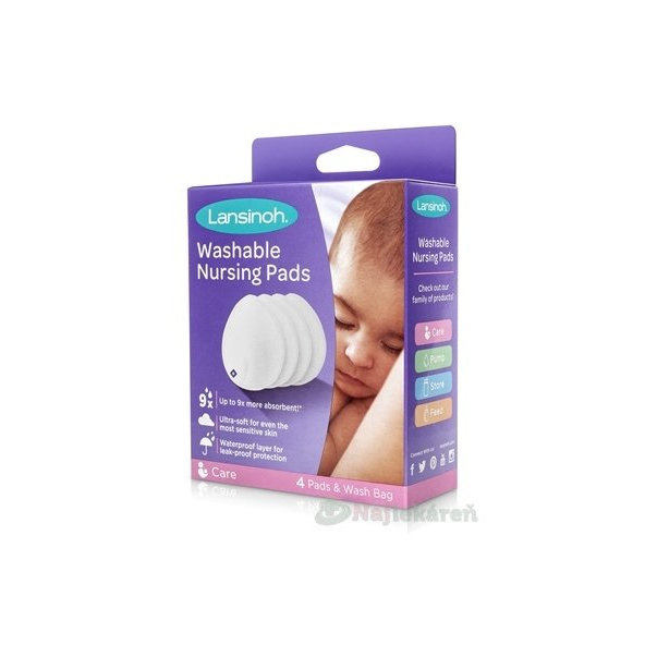 LANSINOH Prateľné vložky do podprsenky 4ks
