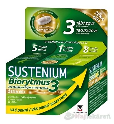 E-shop SUSTENIUM Biorytmus 3 multivitamín ŽENA 60+