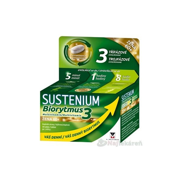 SUSTENIUM Biorytmus 3 multivitamín ŽENA 60+