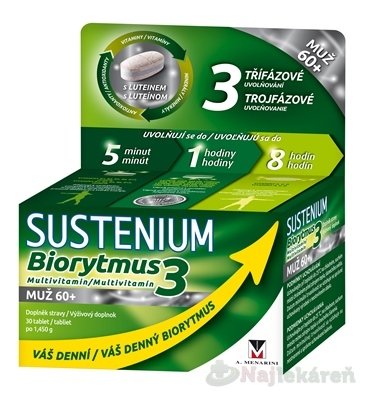 E-shop SUSTENIUM Biorytmus 3 multivitamín MUŽ 60+