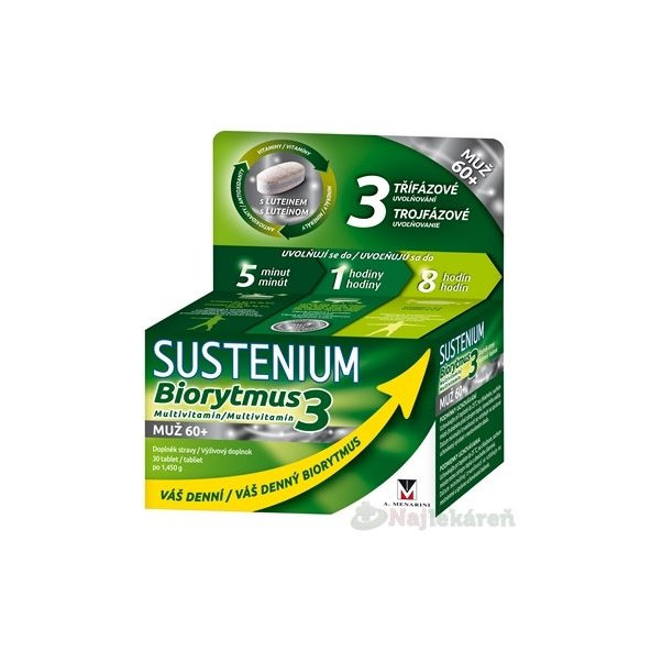 SUSTENIUM Biorytmus 3 multivitamín MUŽ 60+