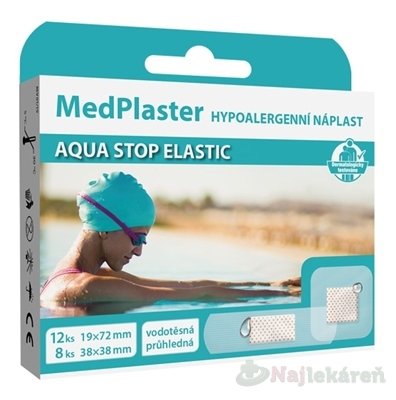 E-shop MedPlaster Náplasť AQUA STOP ELASTIC vodeodolná s vankúšikom 20ks