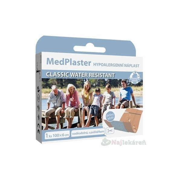 MedPlaster Náplasť CLASSIC WATER RESISTANT vodeodolná s vankúšikom 1ks