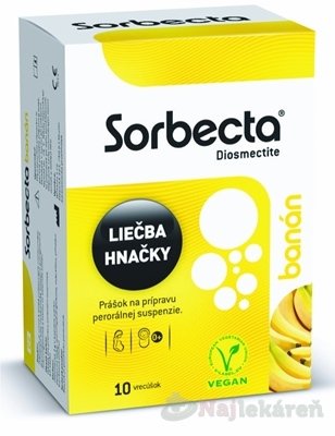 E-shop Sorbecta banán, na liečbu hnačkových ochorení 10 ks