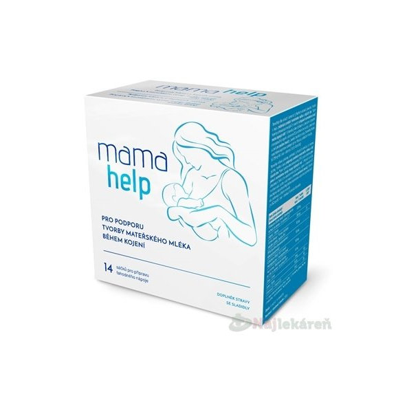 MamaHelp podpora laktácie, prášok s čokoládovou príchuťou 14 ks