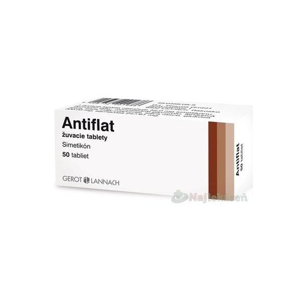 Antiflat žuvacie tablety proti nadúvaniu 50 ks