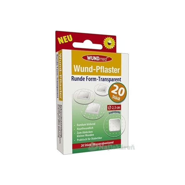 WUNDmed Kruhová náplasť Transparentná (priemer 2,5cm) 10ks