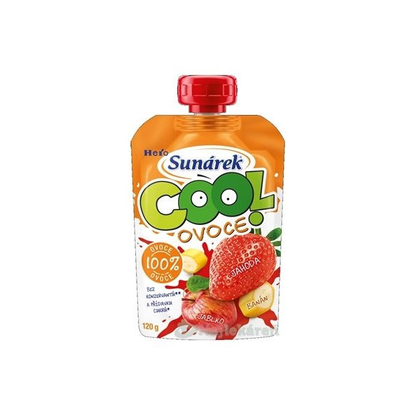 SUNAR COOL ovocie Banán, Jahoda, Jablko 12m+ 120g