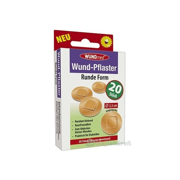 WUNDmed Kruhová náplasť Telová (priemer 2,5cm) 20ks