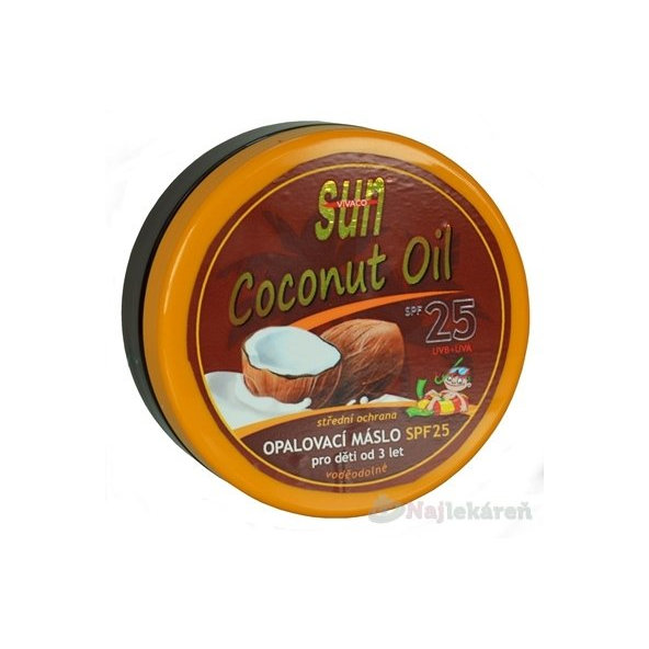 SUN COCONUT OIL opaľovacie MASLO KIDS SPF 25 200ml