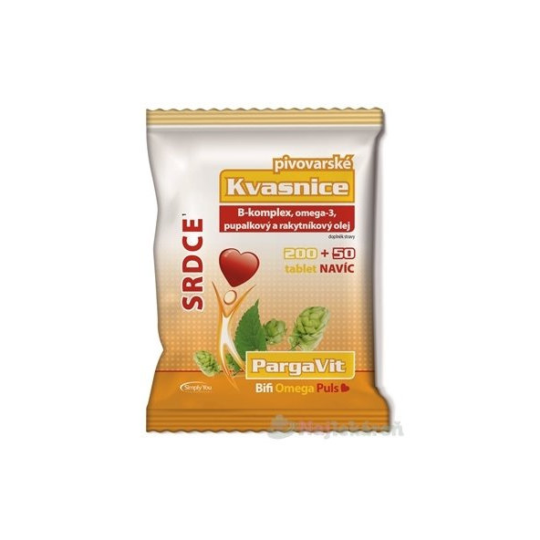 Pivovarské kvasnice srdce a cievy 250 tabliet