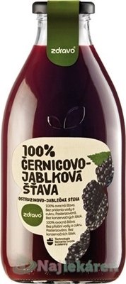 E-shop Zdravo 100% ČERNICOVO-JABLKOVÁ ŠŤAVA 0,75 l