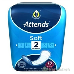 ATTENDS Soft Normal 2 ženské inkontinenčné vložky, savosť 449ml, veľkosť 26,5cm, 12ks