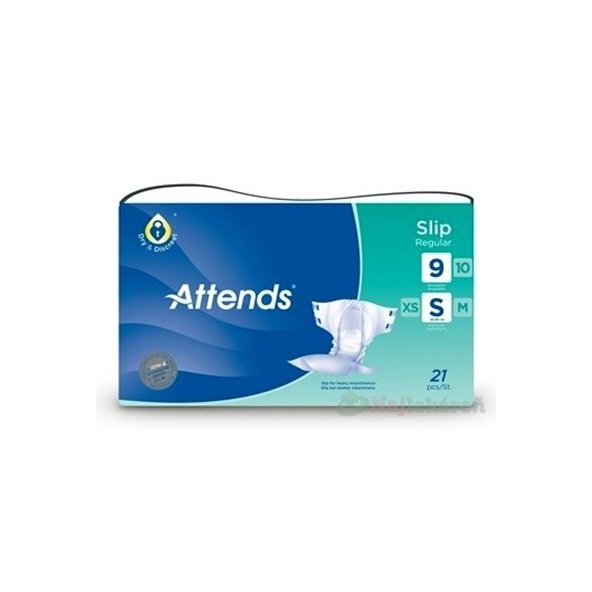 ATTENDS Slip Regular 9 S,plienkové nohavičky, savosť 2099ml, obvod bokov 50-80cm, 21ks