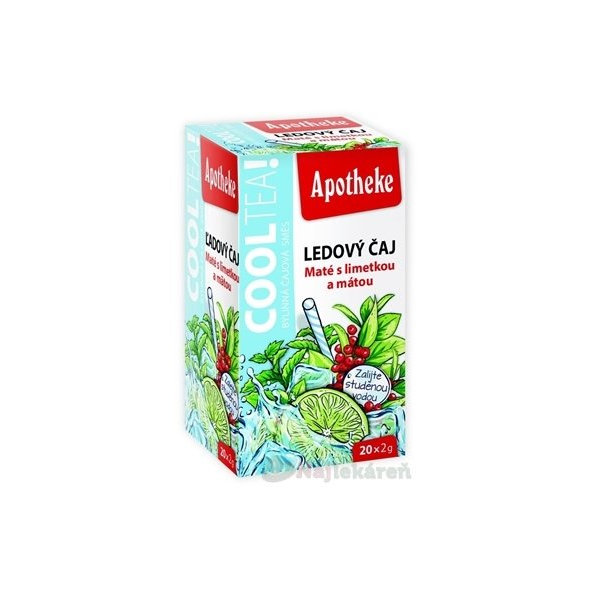 APOTHEKE COOLTEA Maté s limetkou a mätou, 20x2g