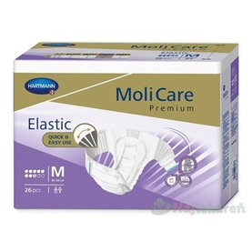 MoliCare Premium Elastic 8 kvapiek M plienkové zanohavičky lepovacie 26ks