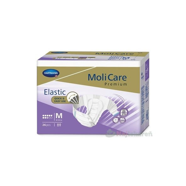 MoliCare Premium Elastic 8 kvapiek M plienkové zanohavičky lepovacie 26ks