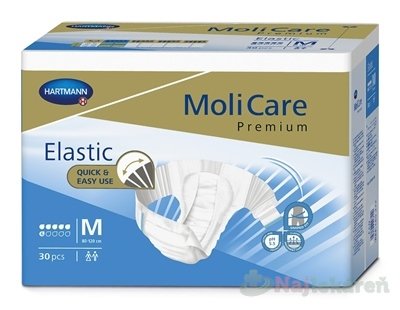 E-shop MoliCare Premium Elastic 6 kvapiek M plienkové nohavičky zalepovacie 30ks