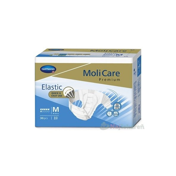 MoliCare Premium Elastic 6 kvapiek M plienkové nohavičky zalepovacie 30ks