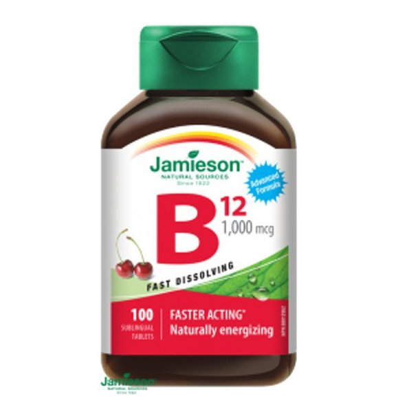 Jamieson Vitamín B12 metylkobalamín 1000 μg 100 tabliet
