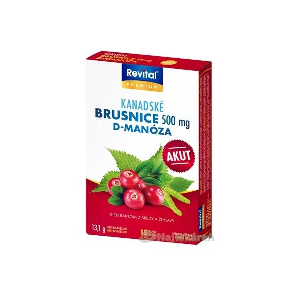 Revital KANADSKÉ BRUSNICE AKUT na močové cesty 15 kapsúl