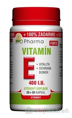 E-shop BIO Pharma Vitamín E FORTE 400 I.U 30+30 ks
